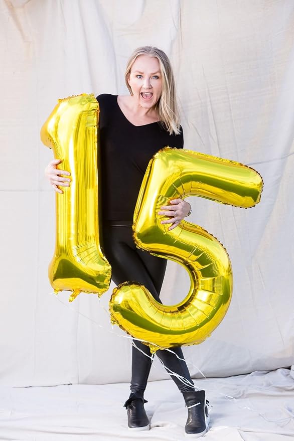 Gold 15 Balloon - Image 2