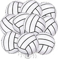 10 Pack 18 Inch Volleyball Foil Balloons Helium Metallic Mylar Balloons by LHOAVWE