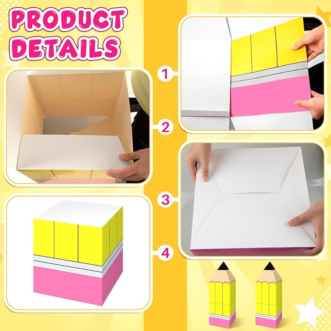 3 Pcs Back to School Decoration Large Pencil Boxes Pencil Decorations - Image 3