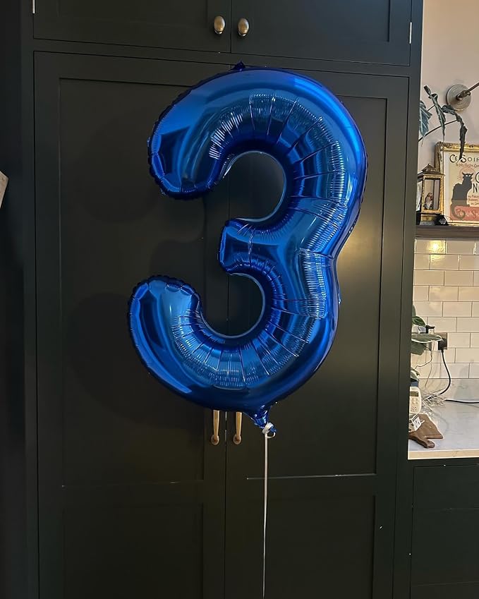 40 Inch Night Blue Number 7 Balloon, 7th Blue Birthday Party Decorations | 40 - Image 9