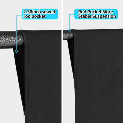 10 x 20 ft Backdrop Background Black Screen Black Backdrop for Photography Video Recording Picture Shooting high Density Polyester Fabric Pure Recording Parties Curtain