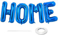 Blue HOME Balloons, 40 Inch HOME Letter Balloons Blue Home Balloon Banner by BBPOOL