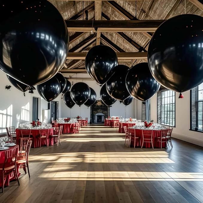 50 Pack Black Balloons 24 Inch Black Latex Party Balloon - Image 7