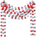6 Pack Patriotic Star Streamers Garland Red White Blue Bunting Banner Paper by TTSAM