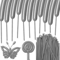 100Pcs Grey 260 Balloons, Long Balloon by HYKJNBW