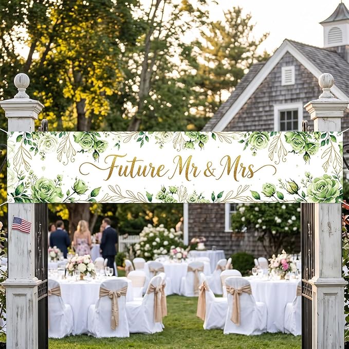 Future Mr And Mrs Engagement Banner Party Decorations Bridal Shower Sign | - Image 4