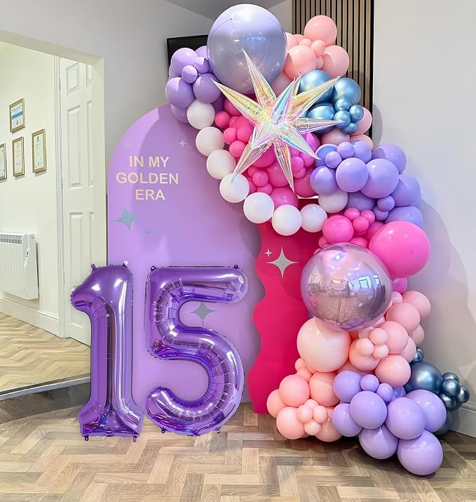 Purple 12 Balloon Number, 40 Inch Number 12 Balloon Big Foil Mylar Helium - Image 6