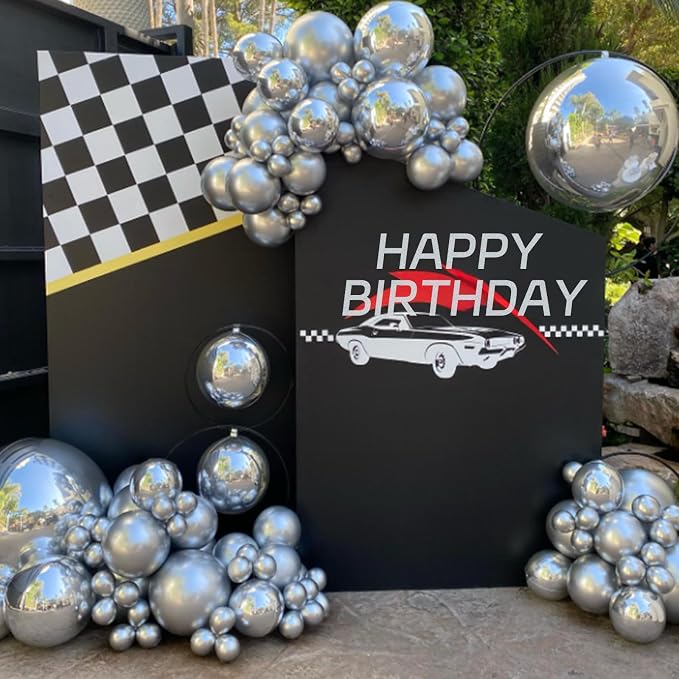 Awenztech 122pcs Metallic Silver Latex Balloons in 18 12 10 5 inches | Wedding - Image 7