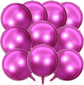 10 Pcs 22 Inch Hot Pink Mylar Balloons, Large 4D Giant Round Foil Balloon Big by KALOR