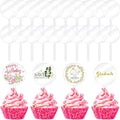 30 Pack 2 Inch Round Acrylic Custom Cupcake Toppers by Chunful