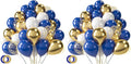 LovesTown 60PCS Dark Blue Gold Balloon Garland Kit, 12inch Arch Kit Confetti by Lovestown