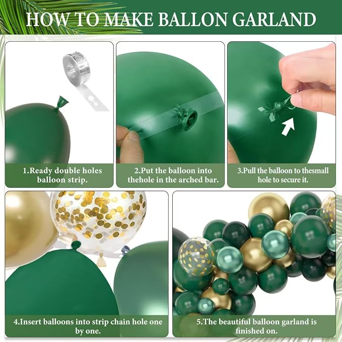 Green Balloons Arch Kit - Image 4