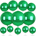 12Pcs Green Round Balloons Foil, Big Metallic Green Foil Balloons by BIAPIAN