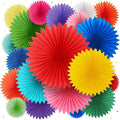 Colorful Paper Fans by Avoseta