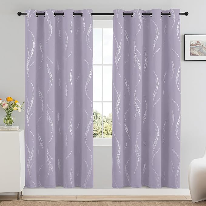 Yakamok Lilac Light Blocking Curtains - Image 2