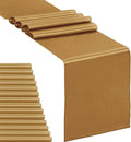 15-Pack Satin Table Runner Old Gold 12 x 108 inches Long, Table Runners by Hahuho
