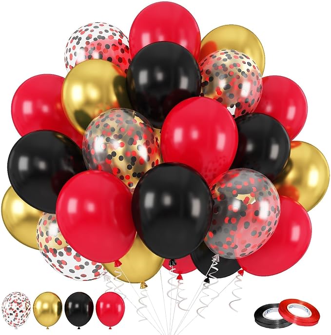 Red Gold Black Balloons - Image 6