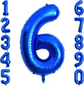 Navy Blue Number 6 Balloon 40 Inch, Shiny Foil Numeral Elegant Event Decor | by Unknown
