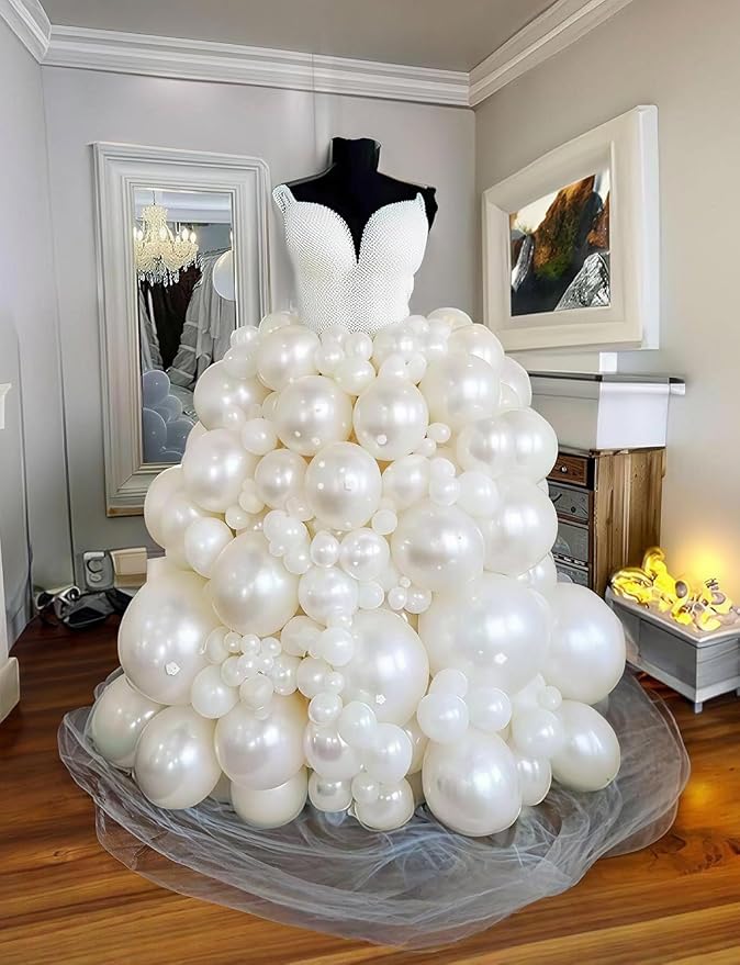 Pearl White Balloons, Engagement, Baby Shower, Birthday Party Decorations - Image 5