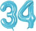 Number 34 Balloons for 34th Birthday Party Decorations, 0-100 Large No.34 by Joycard