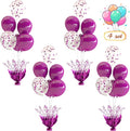 4 Set Purple Table Balloons Centerpiece by Suppromo