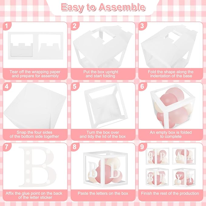 CROSSFINGERS Pink Baby Shower Decorations - Image 6