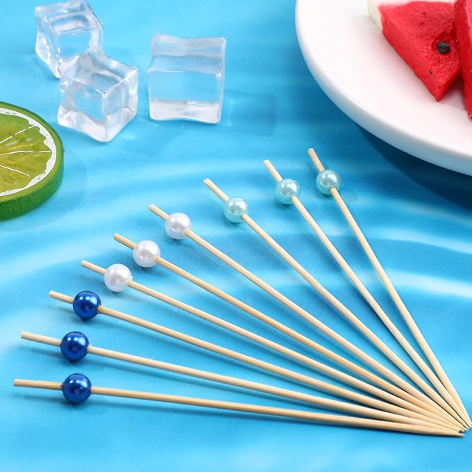 Reallnaive 300 Pcs Cocktail Pick Pearl Fancy Toothpick - Image 3