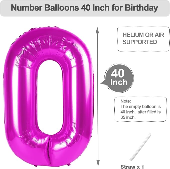 Number Balloons 40 Inch Rose Gold 9 Balloon - Image 5