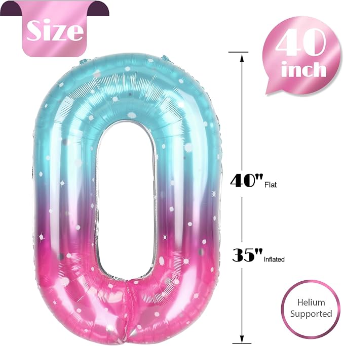 StarrySky Number 0 Balloon 40 Inch - Image 4