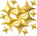 TONIFUL 30 Pcs Four Pointed Star Balloon 26In & 10In Gold Foil Balloon | Helium by TONIFUL