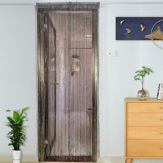 Home Decor Sequin Curtain for Doorway, Door String Curtains, 39x79 inch Hanging - Image 3