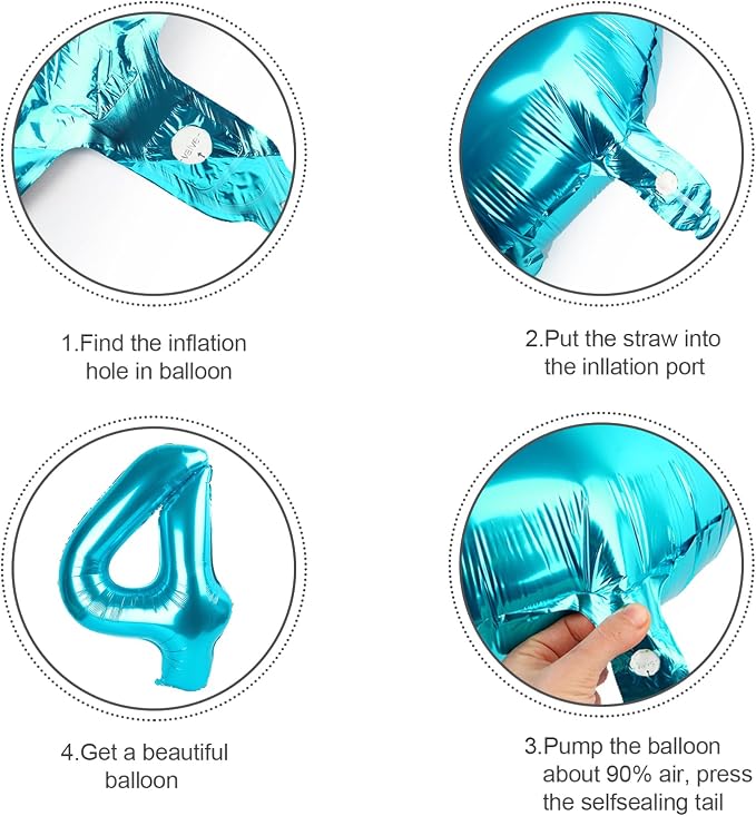 1 Balloon Number 40 Inch Light Blue - Image 6