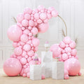 PartyWoo Baby Pink Balloons 145pcs Pastel Pale Light Pink Color | 18 12 10 5 by PartyWoo