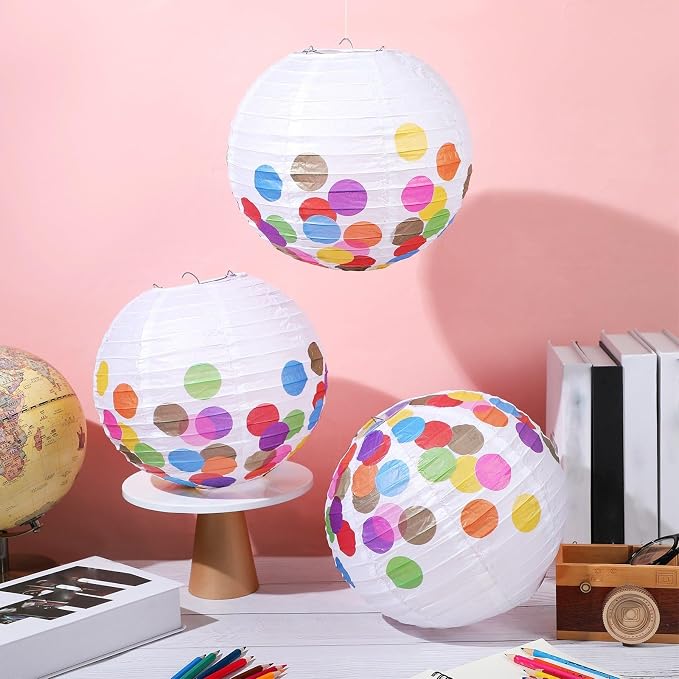 12 Pcs 10 Inch Hanging Paper Lanterns Party Decorations Pastel Classroom Decor - Image 2