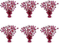 PMU 6 Pack Bursting Star Metallic Foil Spray Centerpiece- Burgundy Prismatic by PMU