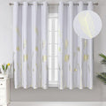 Greyish White Curtains for Bedroom 63 Inches Length Thermal Insulated Window by ESTELARTEXTILER