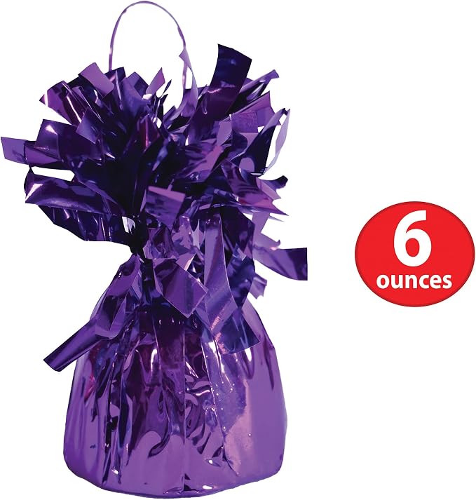 Beistle Metallic Wrapped Balloon Weight – 6 Pack, Party Decoration Accessories - Image 2