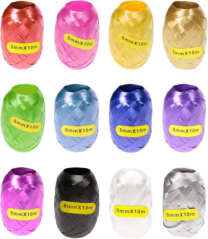 Christmas Curling Ribbon 12 Colors 120M Balloon String Ribbon by PENTA+ANGEL