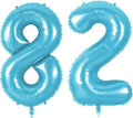 Number 82 Balloons for 82nd Birthday Party Decorations, 0-100 Large No.82 by Joycard