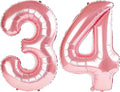 40 Inch Number 34 Balloons for 34th Birthday Party Decorations, 0-100 Jewelry by FOBELEC