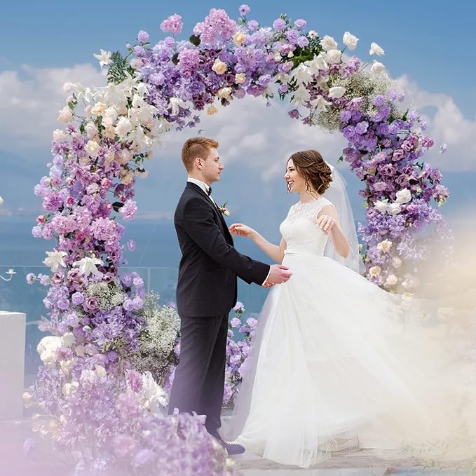 Round Backdrop Stand 7.2FT Gold Metal Circle Balloon Arch Frame | Metal Circle - Image 5