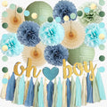 Dusty Blue and Sage Green Baby Shower Decorations Oh Boy Sage Green and Blue by FETETIJD