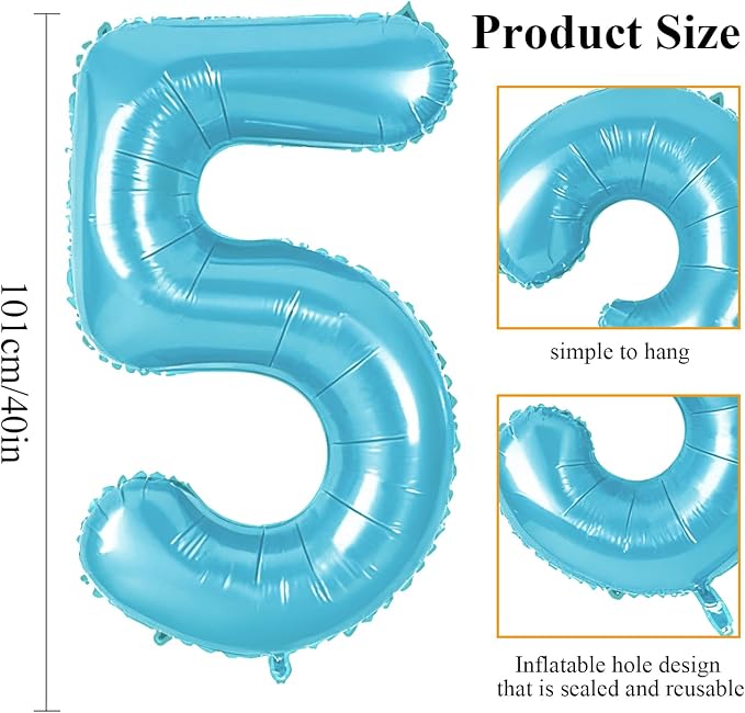 Number 95 Balloons for 95th Birthday Party Decorations, 0-100 Large No.95 - Image 2