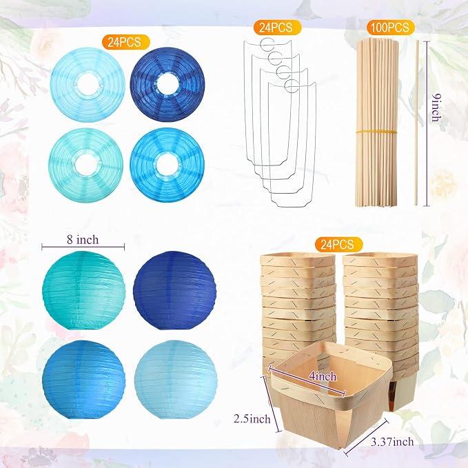 24 Set Hot Air Balloon Table Centerpieces Baby Shower Party Decoration Paper - Image 2