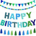 4PCS Pre-Strung Happy Birthday Banner by Woonnuk