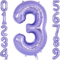 Purple Number 3 Balloon 40 Inch, Big Large Foil Helium Number Balloons by AIQINHU