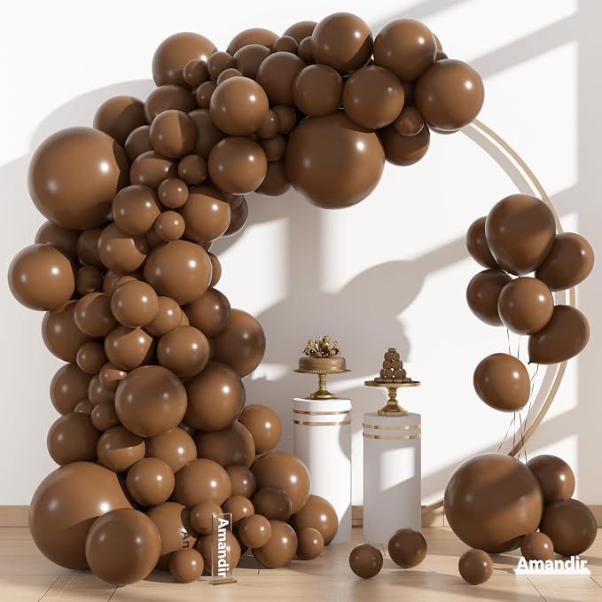 Amandir 153pcs Brown Balloons Arch Garland Kit Different Sizes | 18 12 10 5 - Image 2