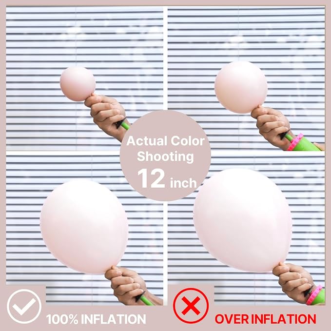 PartyWoo Beige Balloons 155pcs Different Sizes of 18 12 10 5 Inch Boho Cream - Image 3