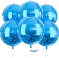 PartyWoo Light Blue Large Round Giant 4D Jumbo Foil Balloons 6pcs 22 Inch | 22 by PartyWoo