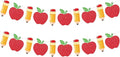 2 Pcs Pencil Apple Banner Garland by Adecortalk